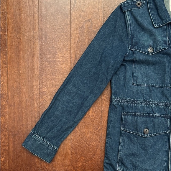 Unpublished Anthropologie Morgan Military Utility Denim Jean Jacket, Size S - Picture 6 of 14